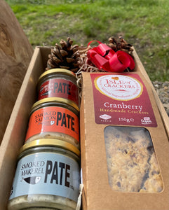 Gift pack of 3 Le Paysan Fish pate with Cranberry crakers