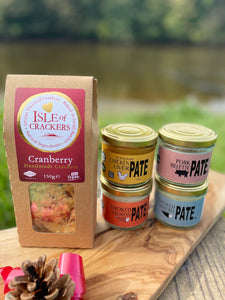 Hamper Gift Selection of pate with cranberry crackers