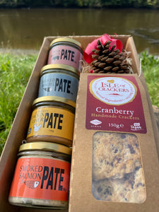Hamper Gift Selection of pate with cranberry crackers